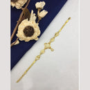FS Collection Gold Plated Austrian Stone Openable Bracelet