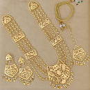 FS Collection Gold Plated Pearl Long Necklace Set