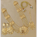 FS Collection Gold Plated Pearl Long Necklace Set