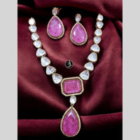 FS Collection Gold Plated Crystal Stone Necklace Set