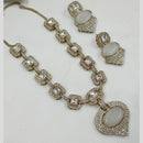 FS Collection Designer Gold Plated Crystal And Austrain Stone Necklace Set