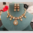 FS Collection Gold Plated Polki Kundan Necklace Set