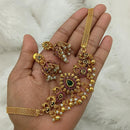 FS Collection Ethnic Choker Set with Pota Stone and Pearl Detailing