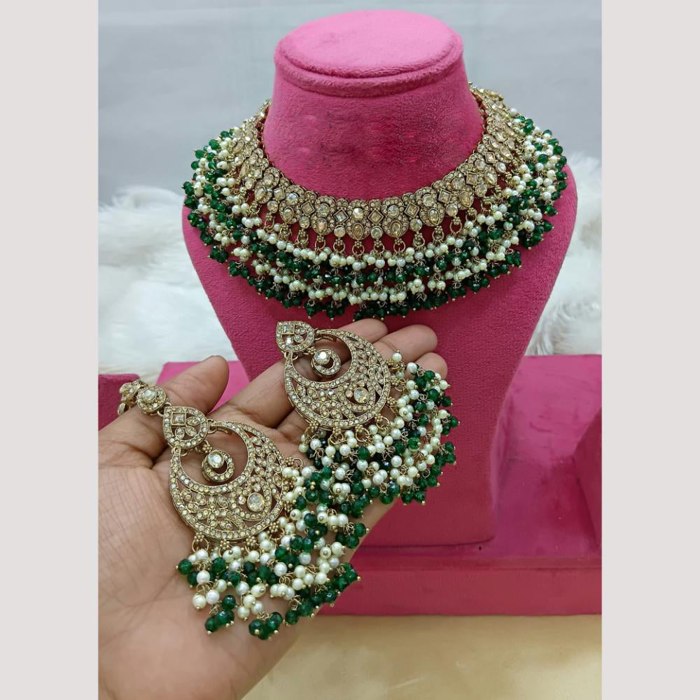 FS Collection Necklace Set with Austrian Crystal Stone and Matching Earrings