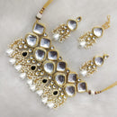 FS Collection Elegant Kundan Pearl and Beads Necklace Set