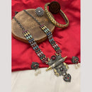 FS Collection 2 Tone Pota And Pearl Long Necklace Set