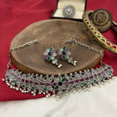 FS Collection 2 Tone Pota Stone Choker Necklace Set