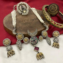 FS Collection 2 Tone Pota Stone Necklace Set