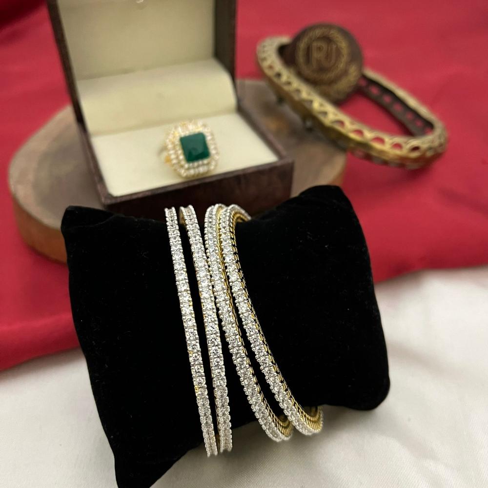 FS Collection Fancy Austrain Stone Bangle Set 