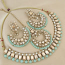 FS Collection  Elegant Beaded Crystal Stone And Beads Necklace Set