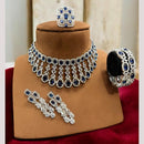 FS Collection Rhodium Tone American Diamond Combo Set