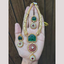 FS Collection Gold Plated Timeless Grace Pota Stone Necklace Set