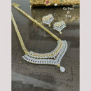 FS Collection Timeless Sparkle Silver Plated American Diamond Necklace Set