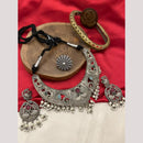FS Collection 2 Tone Plated Pota Stone And Pearl Necklace Set