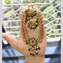 FS Collection Handcrafted Ethnic Pota Stone And Beads Necklace Set