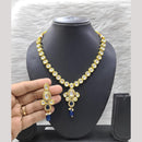 FS Collection Classic Kundan Stone And Pearl Necklace Set
