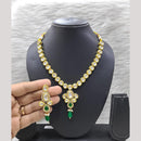FS Collection Classic Kundan Stone And Pearl Necklace Set