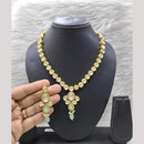 FS Collection Classic Kundan Stone And Pearl Necklace Set