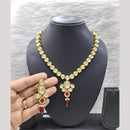 FS Collection Classic Kundan Stone And Pearl Necklace Set