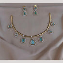 FS Collection Luxury Pota Stone And Austrian Stone Statement Necklace Set