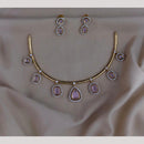FS Collection Luxury Pota Stone And Austrian Stone Statement Necklace Set