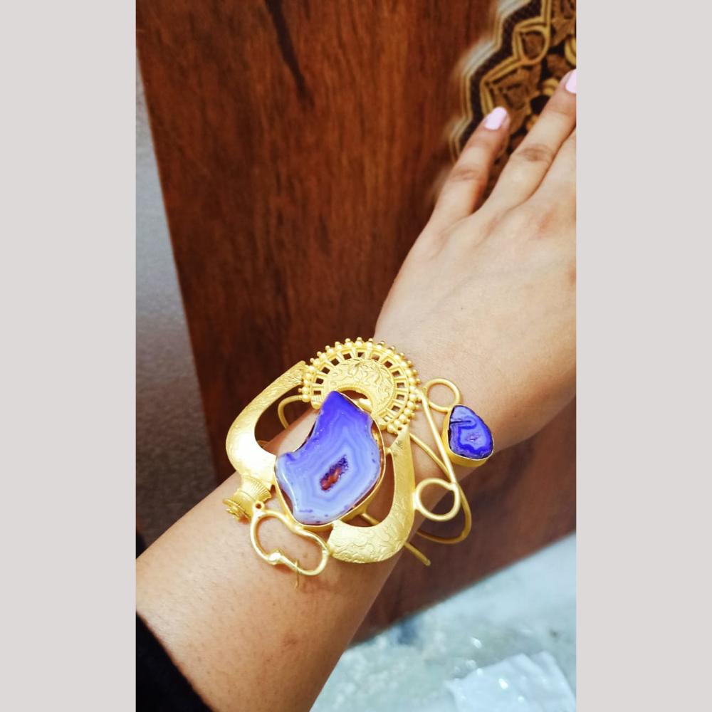 FS Collection Unique Artistic Purple Gemstone Bracelet 