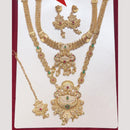 FS Collection Handcrafted Ethnic Pota Stones And Meenakari Double Necklace Set