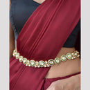 FS Collection Designer Gold Waist Belt Kundan And Austrain Stone Kamarband For Ethninc Ensebles 