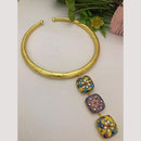 FS Collection Exquisite Hasli Necklace with Radiant Kundan Stones