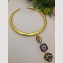 FS Collection Exquisite Hasli Necklace with Radiant Kundan Stones