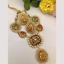 FS Collection Multi Color Necklace With Pearl And Kundan