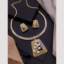 FS Collection Glam Gold – Austrian Stone Necklace Set That Shines Bright