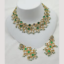 FS Collection Layered Pearl Necklace Set with A Touch of Kundan Elegance