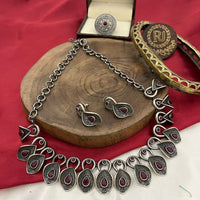 FS Collection Traditional Oxidised Choker Necklace Set For Navratri And Garba Night