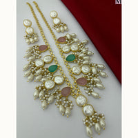 FS Collection Royal Monalisa And Mother Of Pearl Choker Necklace Set