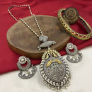 FS Collection Designer Long Oxidised Necklace Set for Garba And Dandia Night