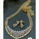 FS Collection Beautiful Two Tone Long Necklace Set For Festive Wear