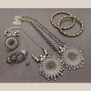 FS Collection Beautiful Oxidised Two Tone Jewellery Combo Set For Navratri Occassions