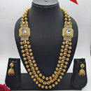 FS Collection Ethnic Charm Pota And Kundan Stone Necklace Set