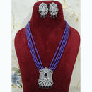 FS Collection Shiny Sparkling American Diamond Necklace Set 