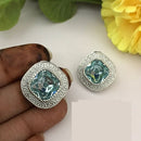 FS Collection Eternal Spark Crystal Stud Earrings for Casual & Festive Looks