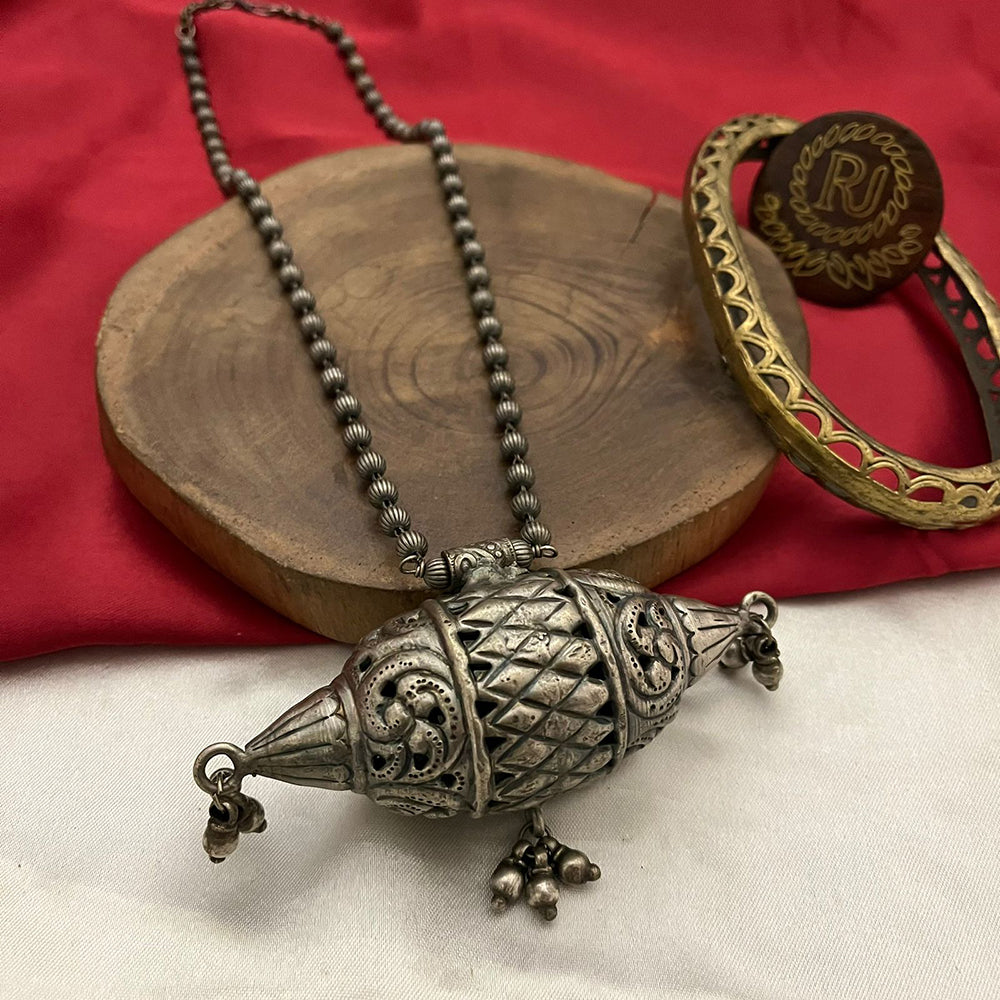 FS Collection Unique Oxidised Pendent Necklace Set Perfect For Navratri And Garba