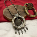 FS Collection Unique Oxidised Pendent Necklace Set Perfect For Navratri And Garba