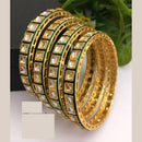 FS Collection Designer Kundan Stone Bangles Set Perfect For Wedding Wear 