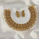 FS Collection Royal Glow Pota Stone Temple Necklace Set