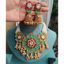 FS Collection Elegant Shine Pota And Pearl Necklace Set