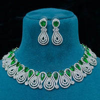 FS Collection Designer American Diamond Necklace Set