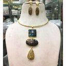 FS Collection Designer Multi-Stone Statement Necklace Set
