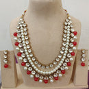 FS Collection Austrian Stone And Pearl Designer Necklace Set
