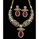FS Collection Designer Polki Kundan Choker Necklace Set